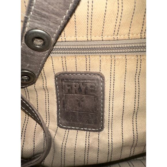 Frye 34DB130 Melissa Saddle Leather Purse Bag Distressed Gray Crossbody - Picture 8 of 8